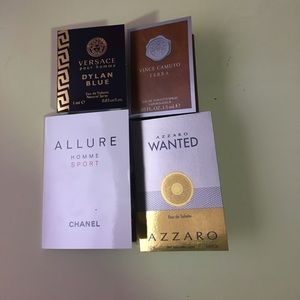 Assortment of male cologne testers